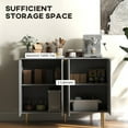 thumbnail image 4 of HOMCOM Sideboard Buffet Cabinet w/ Adjustable Shelves, Grey, 4 of 10