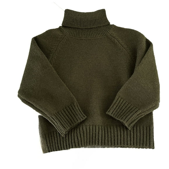 YOUSNH Boys and Girls Autumn and Winter Sweater Children's Turtleneck Base Baby Solid Color Pullover Sweater Winter Boys Tops AG 2-3 Years
