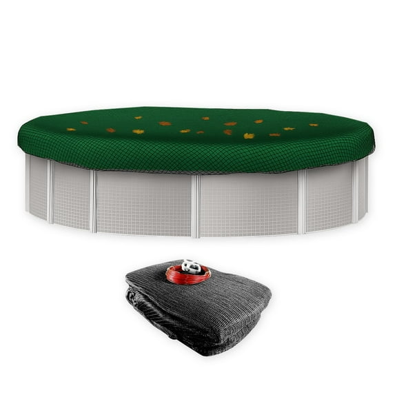 Buffalo Blizzard Round Leaf Net Cover for Above Ground Swimming Pools, 16'