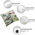 thumbnail image 4 of Acheng  Spring Saying Flowers Butterfly Pink Throw Pillow Covers,Home Sweet Home Cushion Case for Sofa Couch,Set of 2 White, 4 of 6