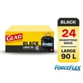 thumbnail image 1 of Glad Black Garbage Bags - Large 90 Litres - ForceFlex,, 1 of 5