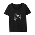 thumbnail image 4 of Camiseta para Mujer, Ropa de Verano, Camisetas de Verano para Mujer, para Viajes, Vacaciones Negro, 4 of 7