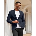 thumbnail image 3 of COOFANDY Men's Casual Blazer Slim Fit Black Suit Jackets Cotton Herringbone Sport Coats, 3 of 5