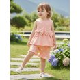 thumbnail image 6 of BemeyourBBs Toddler Baby Girl Summer Outfits Cute Daisy Dot Print Two Bowknot Sleeveless Tank Tops Ruffle Elastic Waist Shorts Set 2Pcs Summer Clothes, 6 of 9