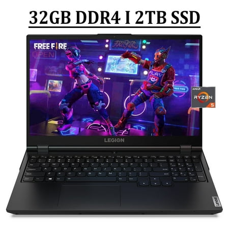 Lenovo Legion 5 15 Gaming Laptop 15.6" FHD IPS 120Hz Anti-glare Display AMD Hexa-Core Ryzen 5 5600H Processor 32GB DDR4 2TB SSD NVIDIA GeForce RTX 3050 Ti 4GB Backlit Nahimic HDMI USB-C Win11 Black