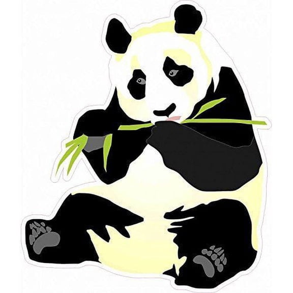 6in x 7in Left-Facing Panda Sticker