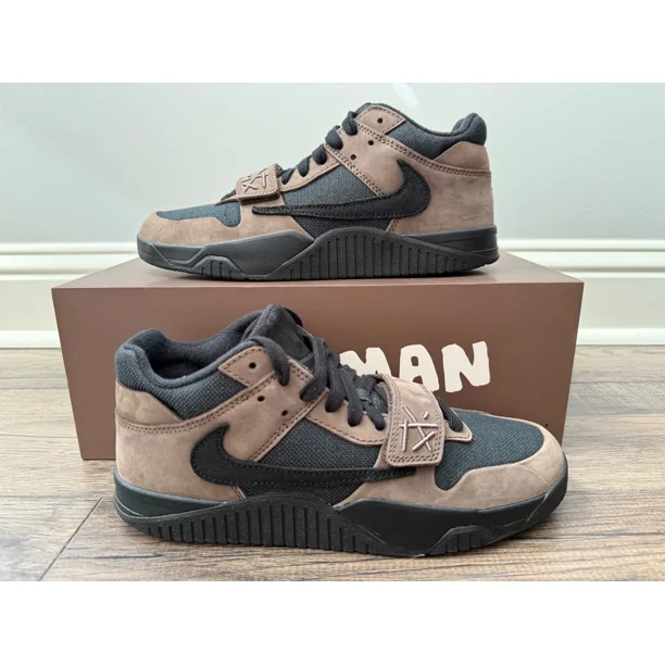 TRAVIS SCOTT Jo r-dan JUMPMAN JACK TR Dark Mocha Sail Shoes 9 10.5 FZ8117 204 N I-K-E