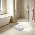 thumbnail image 3 of BSMAT Stone Bath Mat Diatomaceous Earth Shower Mat, 24"x16" Extra Thick Ultra Soft Bath Mat, Non-Slip Super Absorbent Diatomite Stone Mats for Bathroom Floor, Quick-Drying Easy to Clean(Gray), 3 of 6