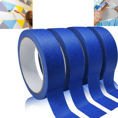 Tutuviw Masking Tape,Blue Painters Tape,0.94 Inch x 22 Yards Paper Tape,Multi-Surface Painters Tape for Wall Automotive Home Decoration Teaching Supplies,Clean Release Painter's Blue Tape
