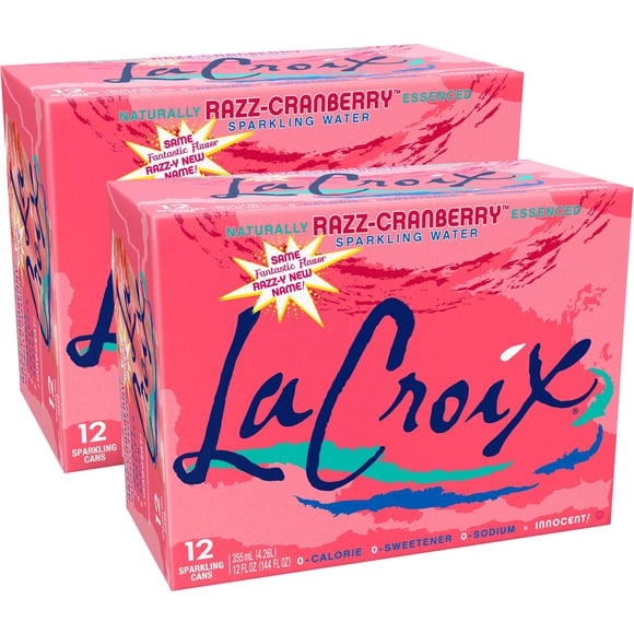 LaCroix Sparkling Water, Razz-Cranberry- 2/12 packs 12 oz