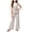 Khaki, variant on FRSASU Girl's Summer Striped 2 Piece Set Casual Bow Tie Vest and Wide Leg Linen Pants Matching Set Beach Vacation Outfits Yellow