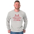 thumbnail image 5 of Heartbeat of a Hunter Cute Long Sleeve TShirt Men Women Brisco Brands L, 5 of 6