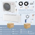 YYAoEnergy Star Certified 12000 BTU 21 SEER2 208-230V Ductless Mini Split Air Conditioner with Heater Pump