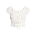 thumbnail image 5 of No Boundaries Puff Sleeve Peplum Top, Women’s XXS-XXL, 5 of 6