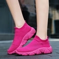 thumbnail image 3 of Womens Slip on Walking Shoes Lightweight Casual Workout Gym Running Shoes Cross Trainer Fashion Sneakers, 3 of 7