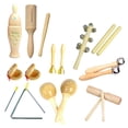 thumbnail image 2 of Instrumentos de percusión Juego de instrumentos musicales de juguete con bolsa de almacenamiento Madera piezas 0.885Kg kusrkot Instrumentos musicales, 2 of 8