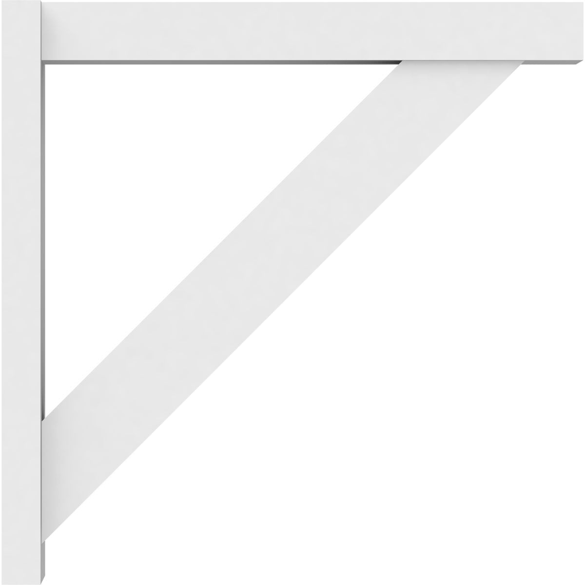 5"W X 30"D X 30"H Traditional Architectural Grade PVC Outlooker with Block Ends