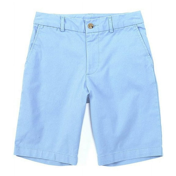 Ralph Lauren SOFT AQUA Boy's Flat-Front Oxford Shorts, US 12
