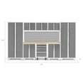 thumbnail image 5 of NewAge Products Bold Series Platinum 9 Piece Cabinet Set, Heavy Duty 24-Gauge Steel Garage Storage System, Slatwall Included, 5 of 14