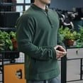 thumbnail image 5 of HAiming Mens Warm Tops Stand Collar Long Sleeve Soft Comfy Casual Pullover Sweatshirts with Pockets, 5 of 7