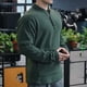 thumbnail image 5 of Ceisia Men's Slim Henley Neck Fleece Pullover | Long-Sleeve Warm Casual Sweatshirt Gift, 5 of 7