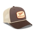 thumbnail image 3 of Miller High Life Beer Men's Trucker Hat Embroidered Woven Patch Snapback Cap (Brown/Wheat), 3 of 4