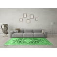 thumbnail image 3 of Ahgly Company Indoor Square Medallion Emerald Green Traditional Area Rugs, 4' Square, 3 of 4