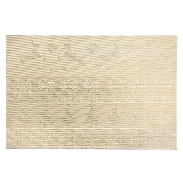 Set de Table en Vinyle (Renne Et Arbre) (Or) - Lot de 12