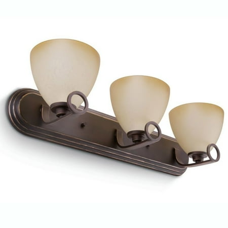 Finished Wall Lamp - Philips Maurice 60W 3 Light Home Indoor Wall Lamp Sconce, Oiled Bronze Finish