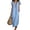 Light Blue, variant on BOMYJESK Dresses for Women Ruffle Cap Sleeve V Neck 2026 Cotton Linen Dress Casual Summer Long Dress Boho Vacation Outfits with Side Pockets Green S