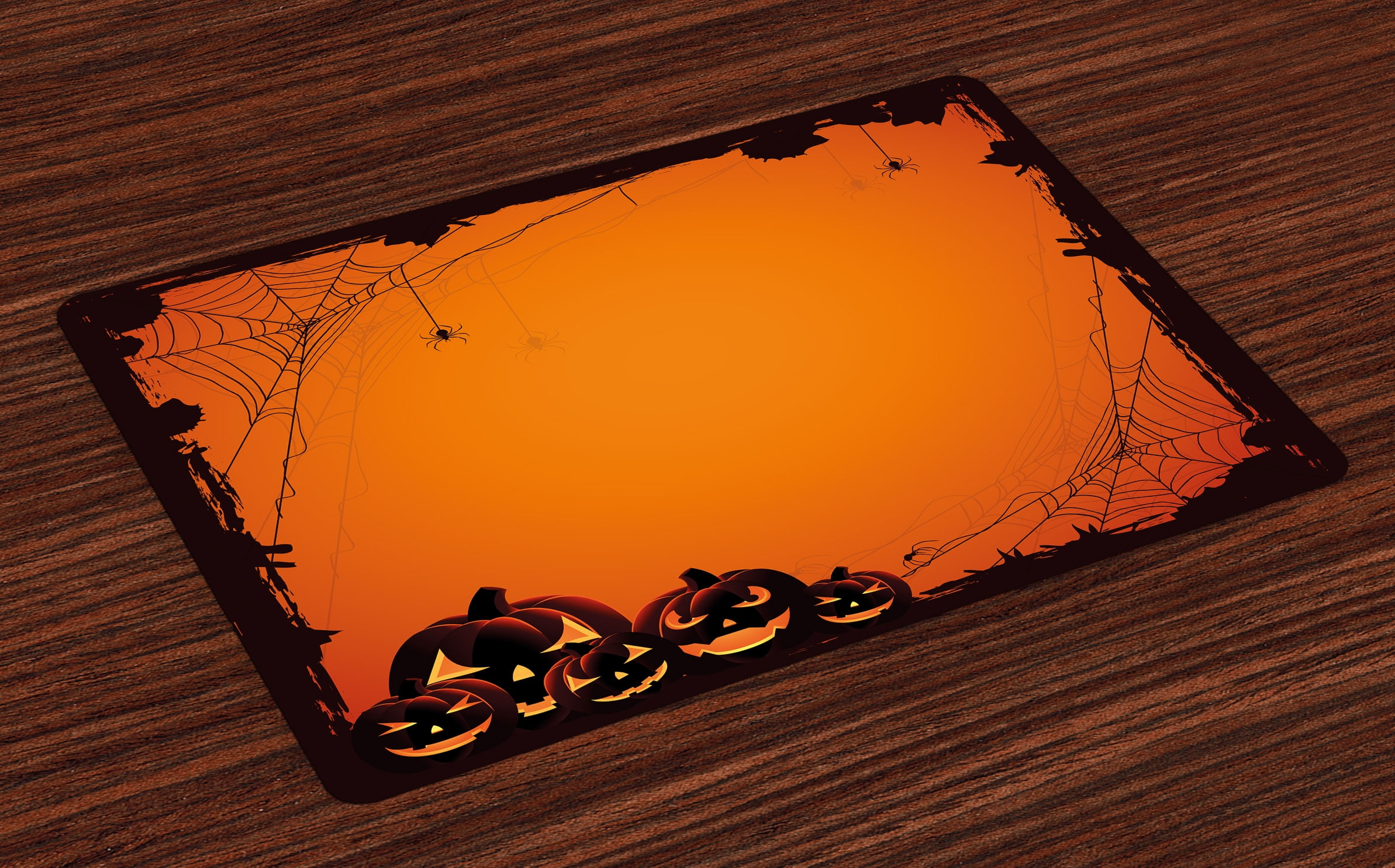 Halloween Placemats Set of 4 Grunge Spider  Jack o Lanterns Horror