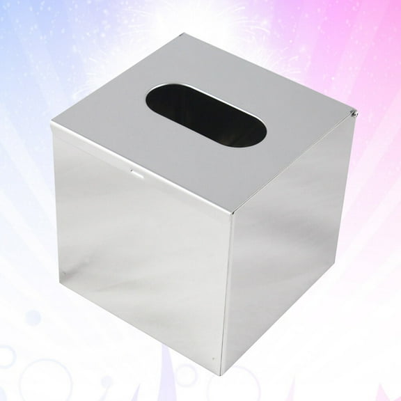 PBPBOX Stainless Steel Tissue Box Cover Easy to Clean Paper Holder for Home Office and Bathroom 2pcs