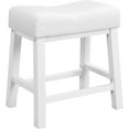 thumbnail image 4 of eHemco Heavy-Duty Padded Faux Leather Saddle Seat Kitchen Counter Height Barstools, 18.9 Inches, White, Set of 2, 4 of 7