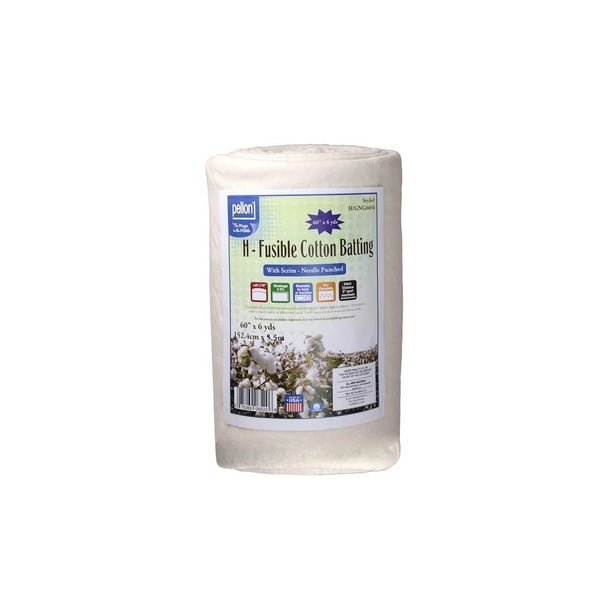 Pellon Fusible Cotton Quilting Batting, offWhite 60" x 6 Yards by the
