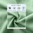 thumbnail image 5 of Outfmvch Women Linen Sets 2 Piece Outfits 3/4 Sleeve Tops Cotton Linen Tunic Tops Boho Summer Graphic Tees V Neck Button Tunic Tshirt Loose Vintage Shirts Short Sleeve Gauze Tops Green L, 5 of 9