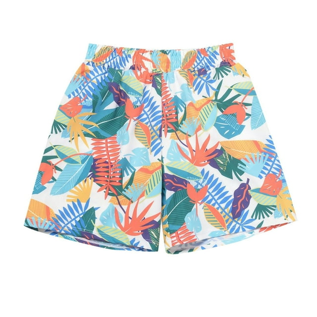 AWZXDE Board Shorts for Boys Fast Drying Swimming Trunks for Hot Spring Beach Loose Fit Medium Sized Kids Swim Trunks 2026