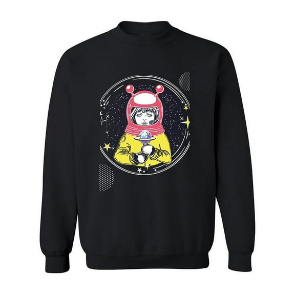 Astrowoman With A Planet-sicle Sweatshirt Women -Image by Shutterstock, Female 3X-Large