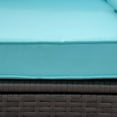 thumbnail image 4 of Resenkos 7-Piece Rattan Sectional Set, Outdoor Sectional Furniture, PE Rattan, Turquoise, 4 of 11