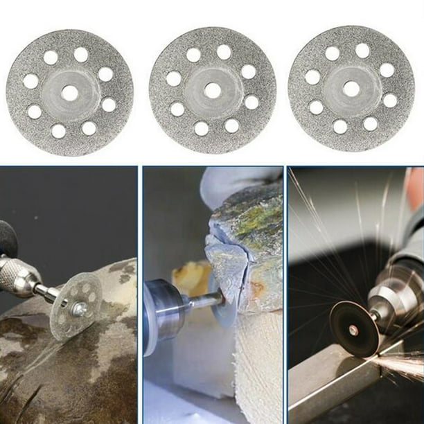 10 pièces lames de roue de coupe diamantées couper les disques ensemble outil  rotatif Dremel 10