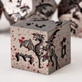 thumbnail image 5 of DND Dice Set Blood Dragon Polyhedral Metal Silver 7-Piece for Role Playing Games, 5 of 7
