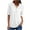 White, variant on fheaev Henley Shirts For Women Long Sleeve Shirts V Neck Chiffon Basic Tee Casual Shirts Ladies Loose Button-Up Rollable Blouse Tops Tunic Tee Loose Fit Pullover Dressy Pleated T-Shirt Casual Tops