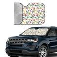 thumbnail image 2 of Yiaed Cartoon Labrador Retriever Print Car Windshield Sunshade Front Auto Car Front Window Sun Shade Foldable Sun Visor Shield Cover Auto Accessories for Sedan SUV Truck-Small, 2 of 5
