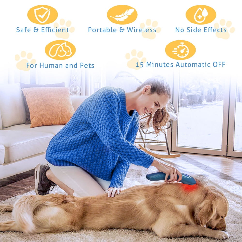 Mini Handheld Pet Red Light Massager with 18 LED Beads (620nm), 1200mAh Battery, Rechargeable - For Daily Comfort & Relaxation
