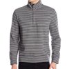 Nautica Mens 1/4 Zip Striped Mock Neck Sweater with Placket