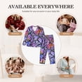 thumbnail image 7 of Fotbe Watercolor Butterflies Pattern Long Sleeve Pajama Set for Women,Sleepwear Set,2-piece Loungewear Set,Soft PJs Comfy Nightwear with Pockets -X-Large, 7 of 7
