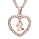 thumbnail image 5 of Guardurnaity 26 Carta Oro Rosa Cristal Collar con Corazón Clavícula Cadena Pareja Regalo Ropa, zapatos y accesorios Miscelánea R Guardurnaity AP0274-18, 5 of 5