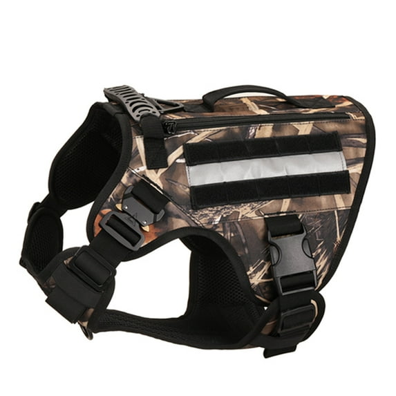 Pet Vest Reflective Camouflage Style - Breathable, Comfortable to Wear, Explosion-proof Metal Buckle, Reflective, Outdoors Accessory, Polyester, Camouflage Style, Dog Vest, for Walking