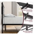 thumbnail image 5 of Walsunny Full Bed Frame with Led Light and 2 Drawers Metal Platform Bed with Button Tufted Headboard Strong Metal Slats, 5 of 9