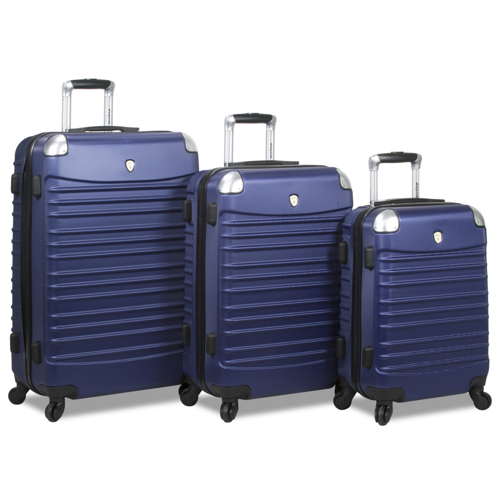 Dejuno Dejuno Impact Hardside 3Piece Spinner Luggage Set Navy