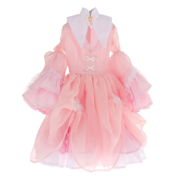 Vestido para muñecas BJD 1/3, muñeca articulada de 24 pulgadas y 60 cm, vestido para niñas. rosa